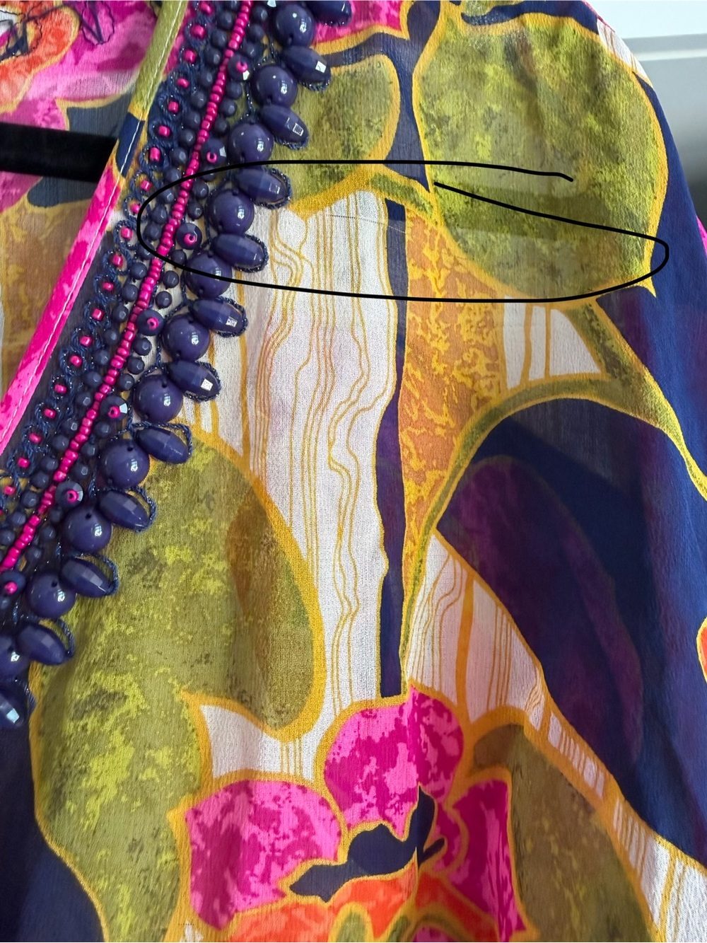 Trina Turk Resort 2016 Runway Silk Floral Maxi Caftan Dress Multi M - Picture 11 of 12